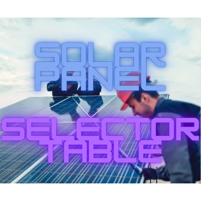 Solar Panel Selector
