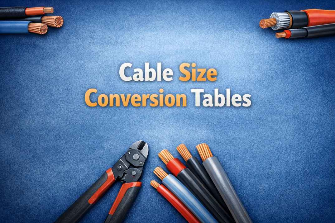 Cable Size Conversion Tables