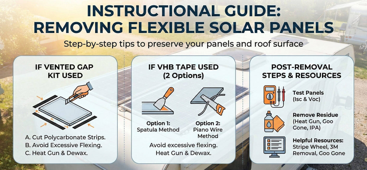 Instructional Guide: Removing Flexible / Lightweight Solar Panels
