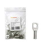 10 pack of 16mm squared tinned copper lugs with M10 stud hole in retail packaging