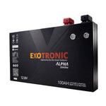 Exotronic 12V 100Ah Alpha Slimline Smart Bluetooth Lithium Battery