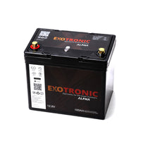 High angle perspective of the 12V 100Ah deep cycle lithium battery