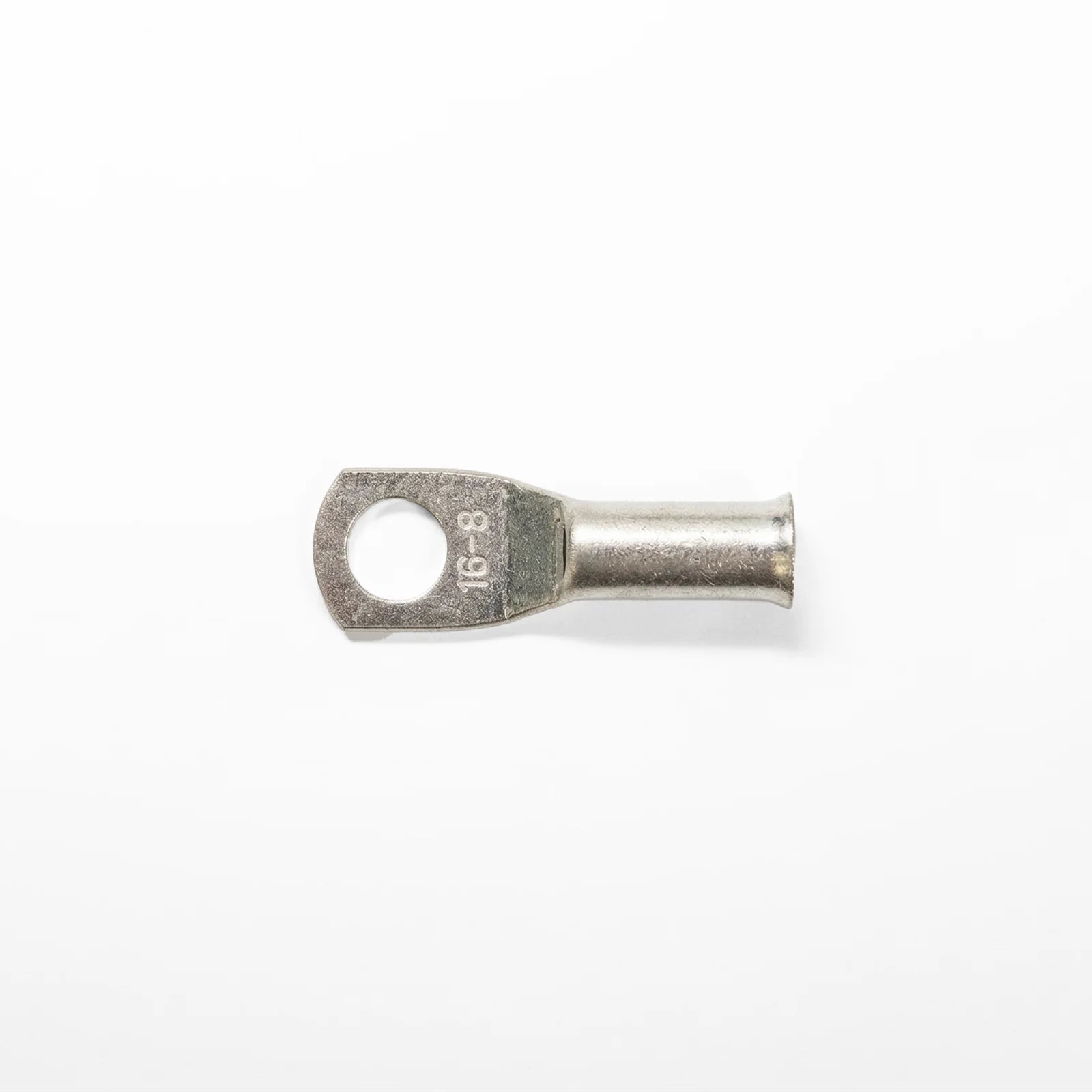 Single 16mm² tinned copper lug with bellmouth entry and M8 stud hole