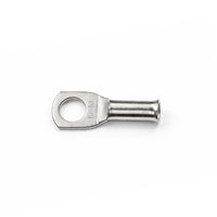 Top-down view of a 16mm squared copper lug with a 10mm stud hole