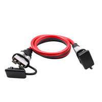 1m 8AWG 50A Anderson style extension lead with protective dust caps