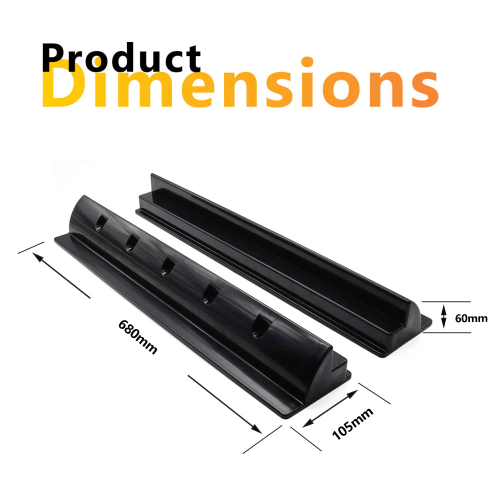 Black Solar Bracket with Dimensions
