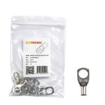 10 pack of 6mm² tinned copper bellmouth lugs with M10 stud hole and one loose lug
