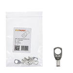 10 pack of 6mm² tinned copper bellmouth lugs with M8 stud hole and one loose lug