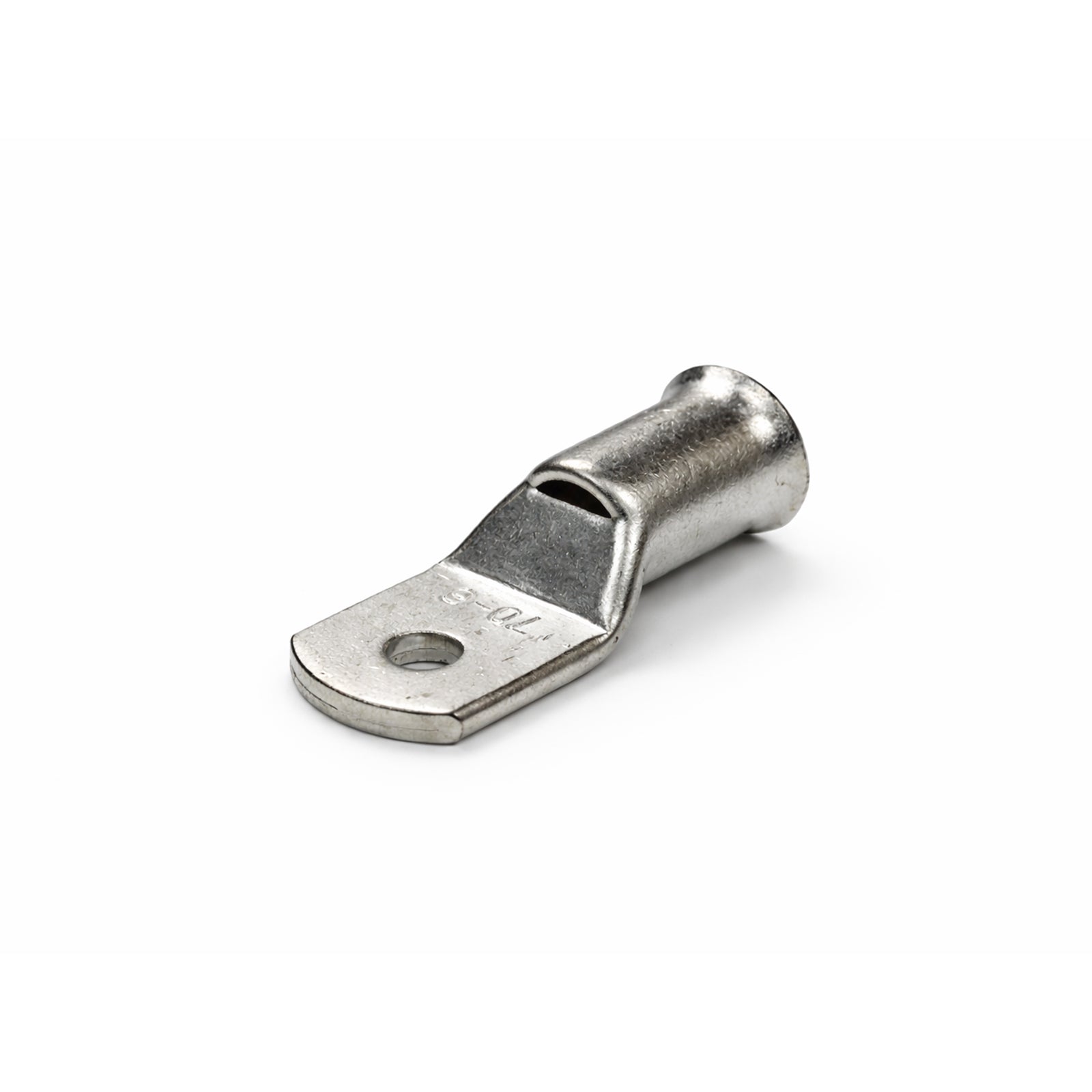 Single 70mm² tinned copper lug with bellmouth entry and M6 stud hole