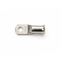 Overhead view of a 70mm² M8 tinned copper lug showing size markings