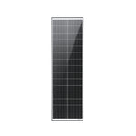 Front view of Exotronic 80W narrow fixed solar panel with black frame