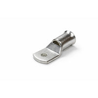 Side view of a tinned copper lug with an M6 stud hole and inspection gap