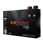 Exotronic 12V 200Ah Alpha Slimline Smart Bluetooth Lithium Battery