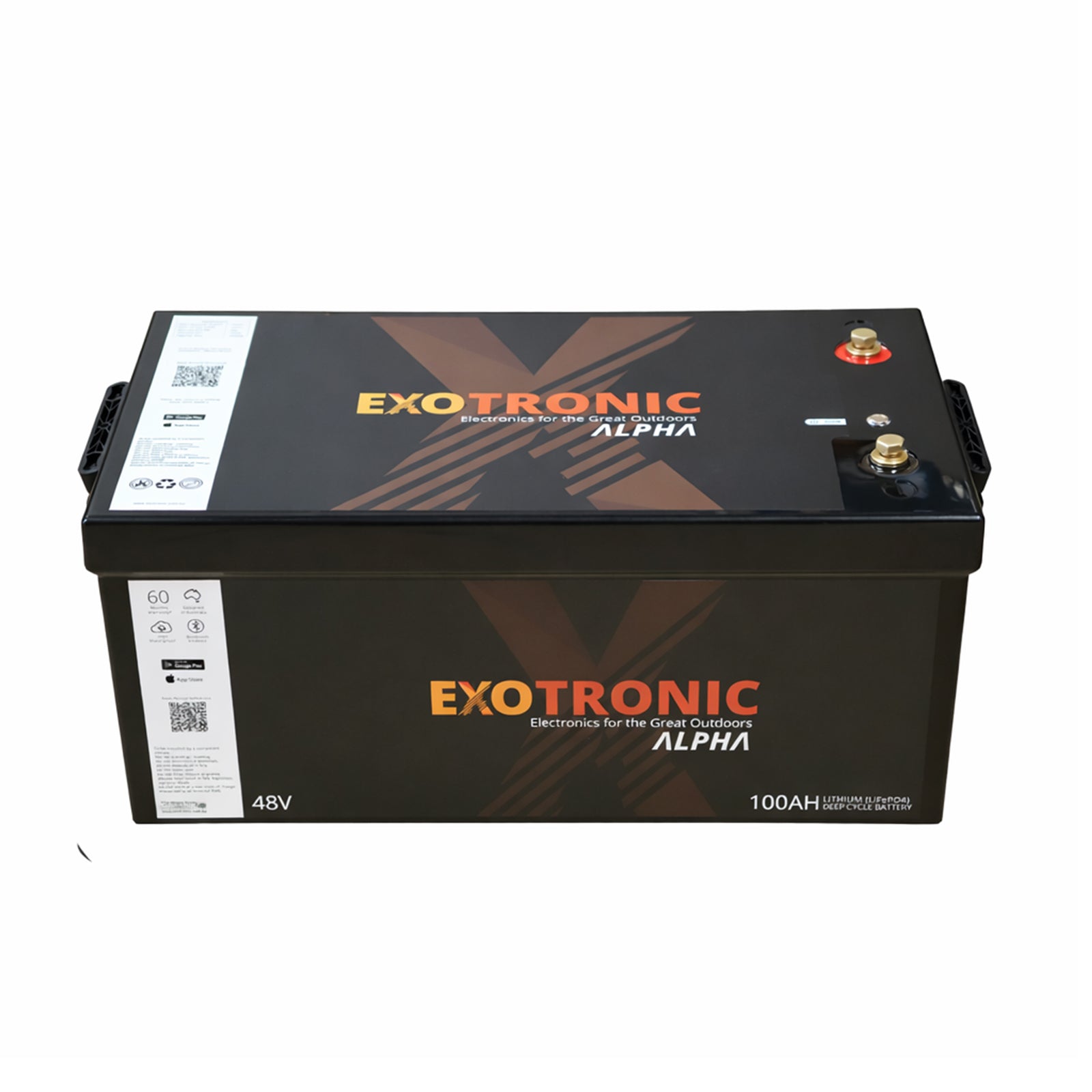 Exotronic 48V 100Ah Alpha IP67 Smart Bluetooth Lithium Battery