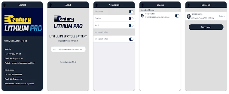 Century 12V 100Ah Lithium Pro Bluetooth Battery 3