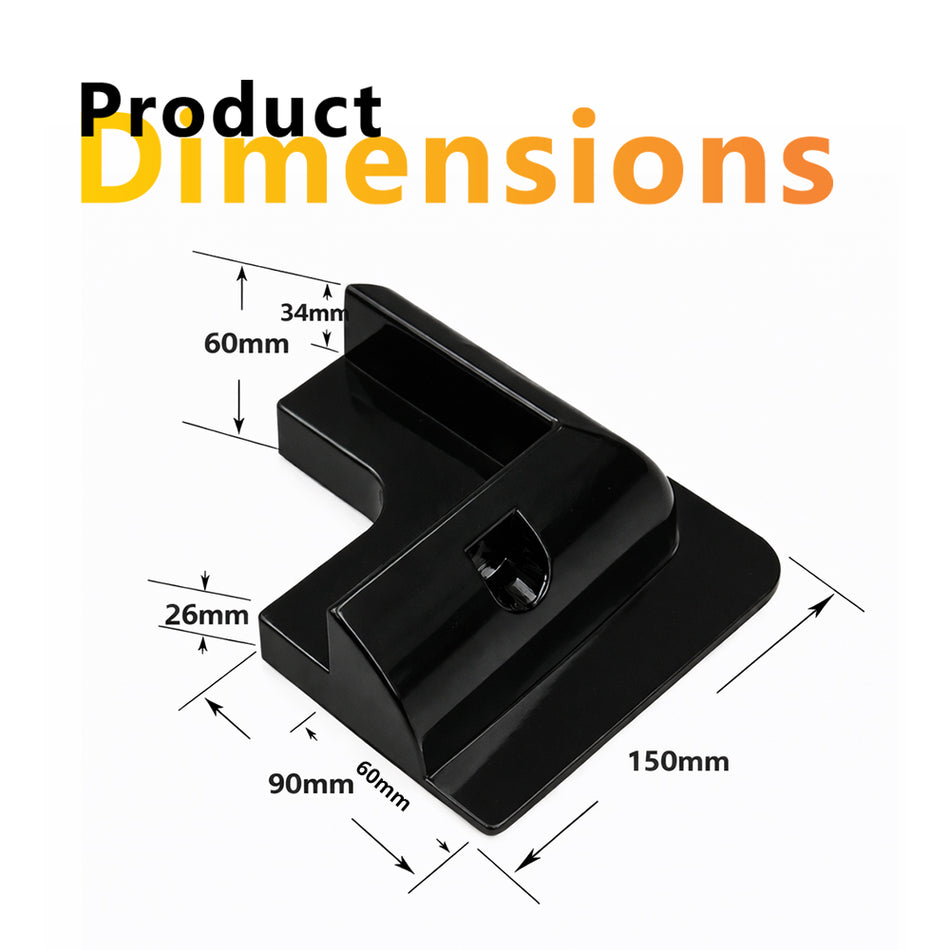Exotronic Black Solar Panel ABS Plastic Corner Brackets