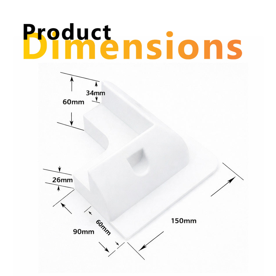 Exotronic White Solar Panel ABS Plastic Corner Brackets