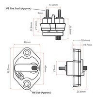 Exotronic 20A Mini Panel Mount Waterproof DC Circuit Breaker