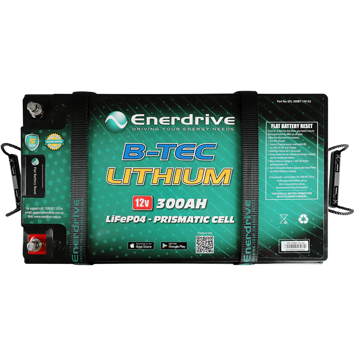 Enerdrive 12V 300Ah ePower B-TEC Lithium Battery G2 3