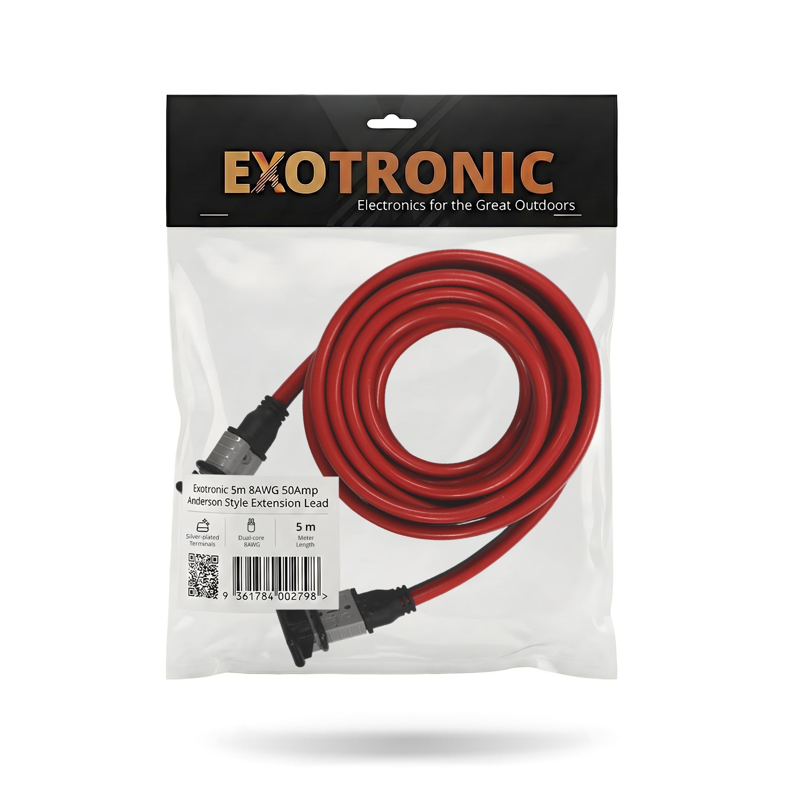 Exotronic 5m 8AWG 50A Anderson Style Extension Lead