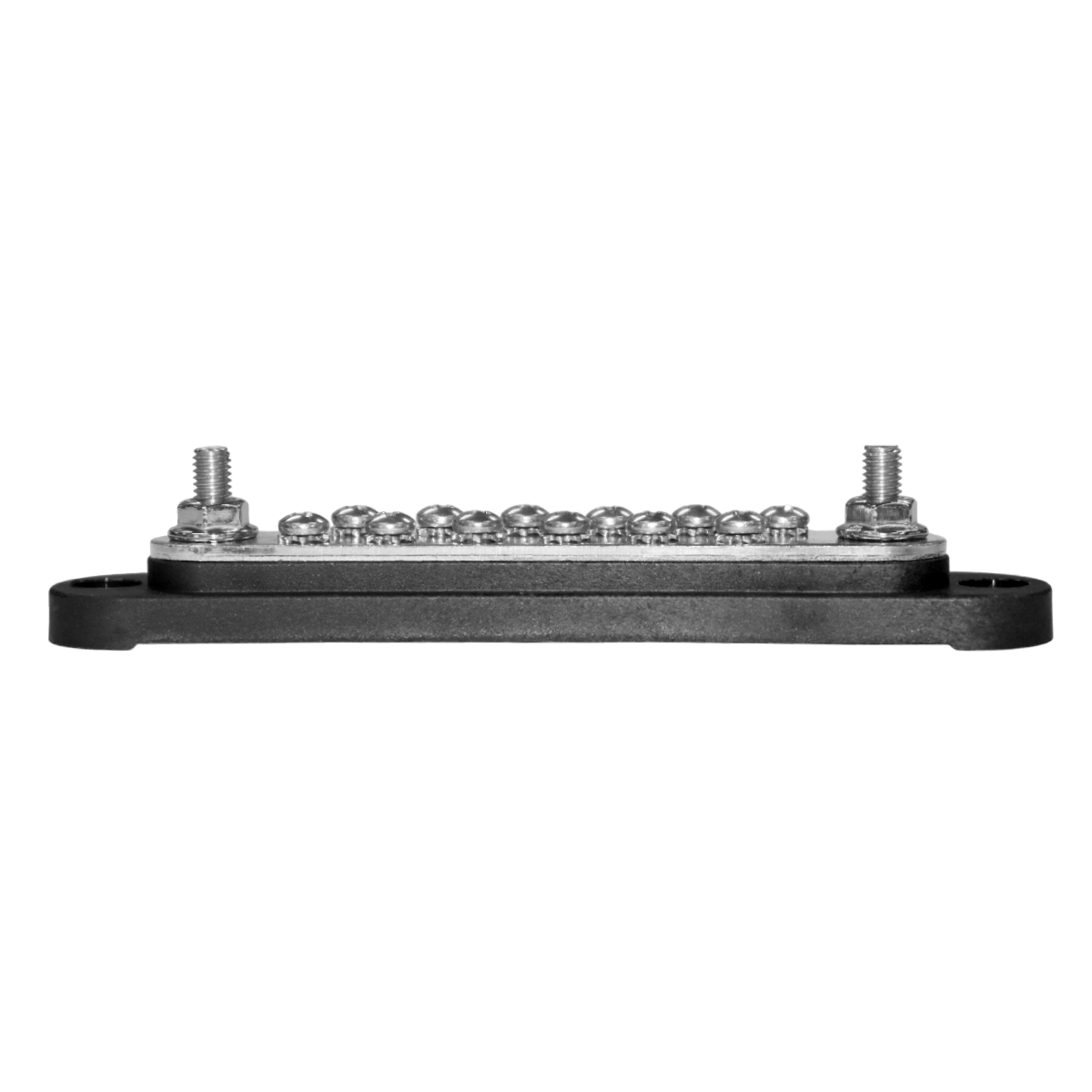 Exotronic 150A Black 2x M6 Stud Busbar with 12 Screws & Cover 2
