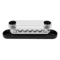 Exotronic 150A Black 2x M6 Stud Busbar with 5 Screws & Cover 3