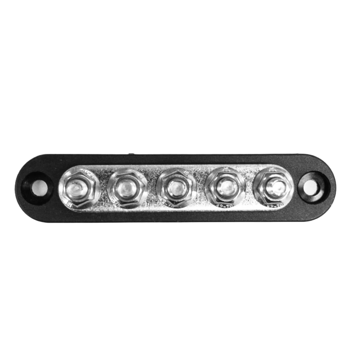 Exotronic 150A Black 5x M6 Stud Busbar with Cover  1