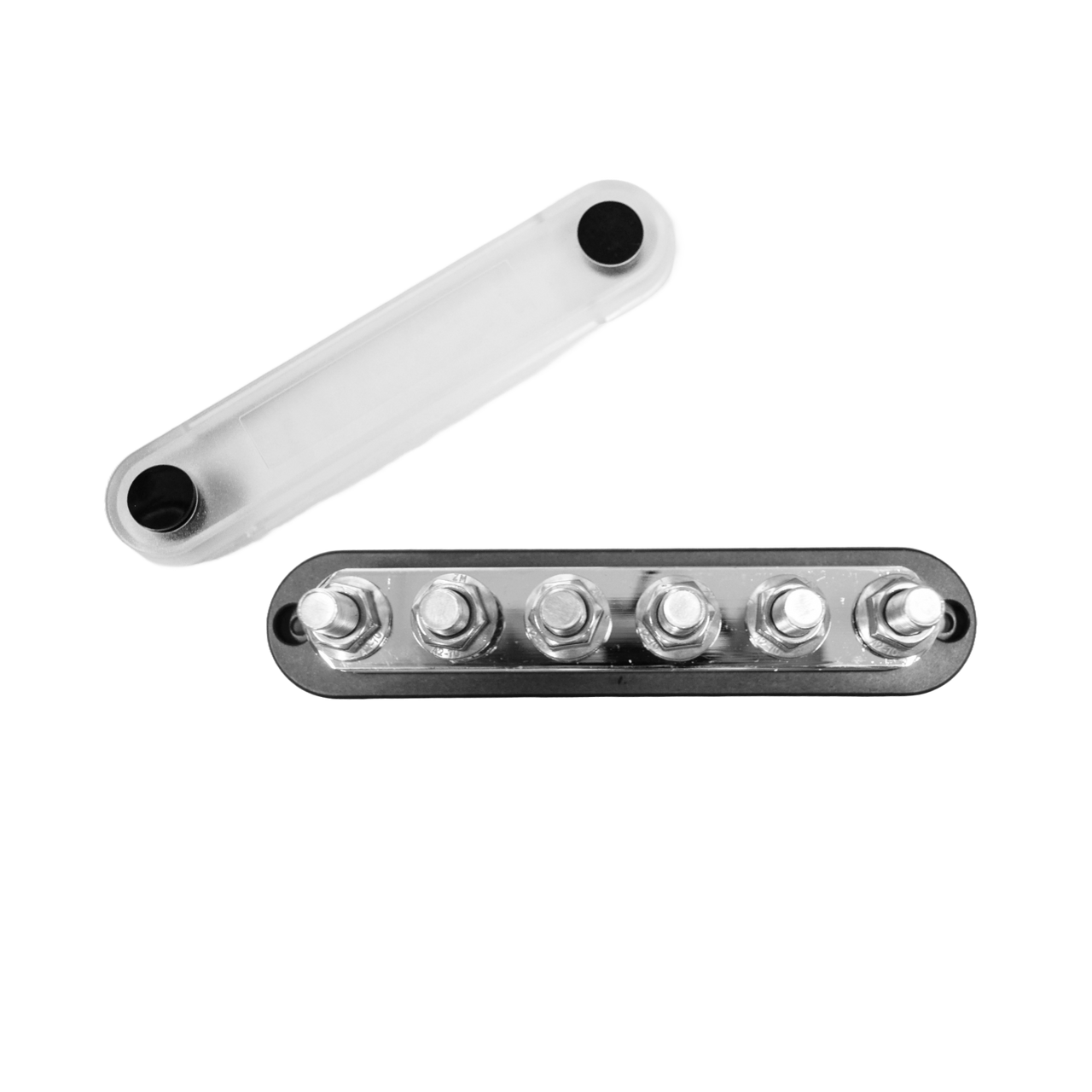Exotronic 150A Black 6x M6 Stud Busbar with Cover Main Image