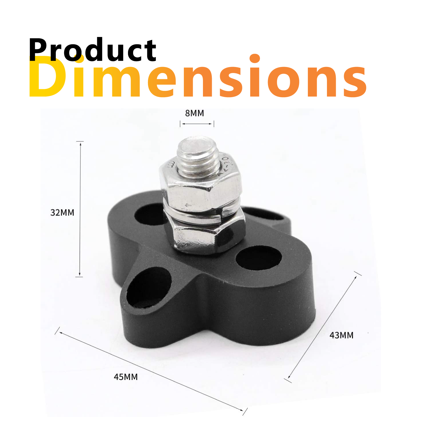 Exotronic Heavy Duty Single Terminal Stud M8 5