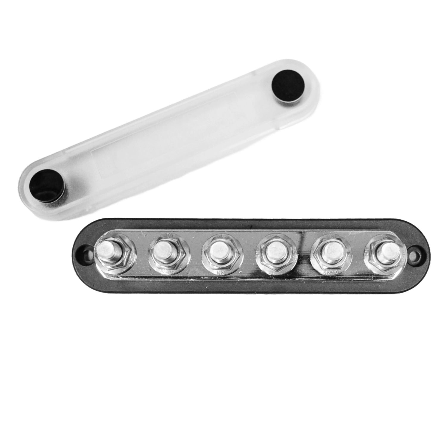 Exotronic 300A Black 6x M10 Stud Busbar with Cover Main Image