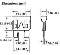 Exotronic ATO/ATC Standard Automotive Blade Fuse 3A 1