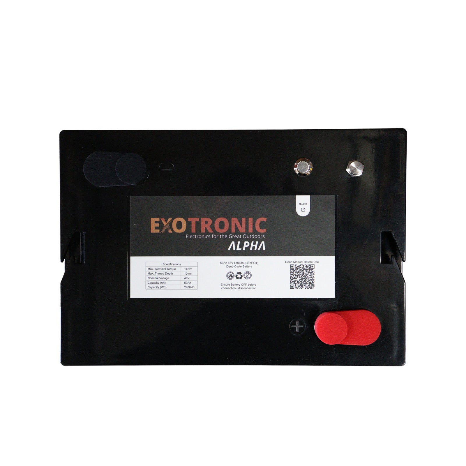 Exotronic 48V High Current 50Ah Alpha IP67 Smart Bluetooth Lithium Battery