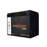 Exotronic 12V 100Ah Alpha IP67 Smart Bluetooth Lithium Battery