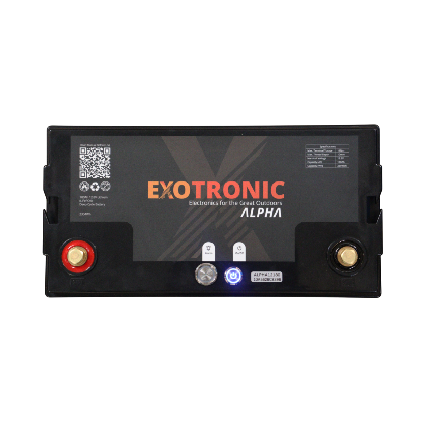 Exotronic 12V 180Ah Alpha Bluetooth Lithium Battery 2