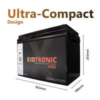 Exotronic 12V 350Ah Apex IP67 Smart Bluetooth Lithium Battery 6