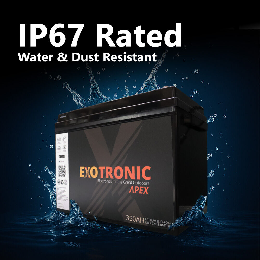 Exotronic 12V 350Ah Apex IP67 Smart Bluetooth Lithium Battery 7