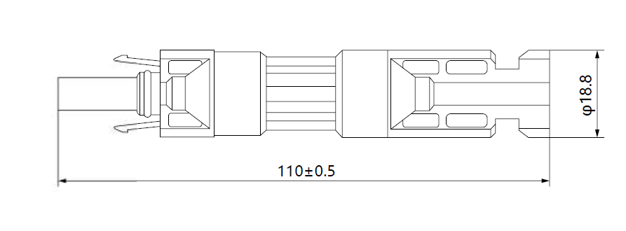 Exotronic 10A In-line Blocking Diode MC4 Compatible Solar Connector 4
