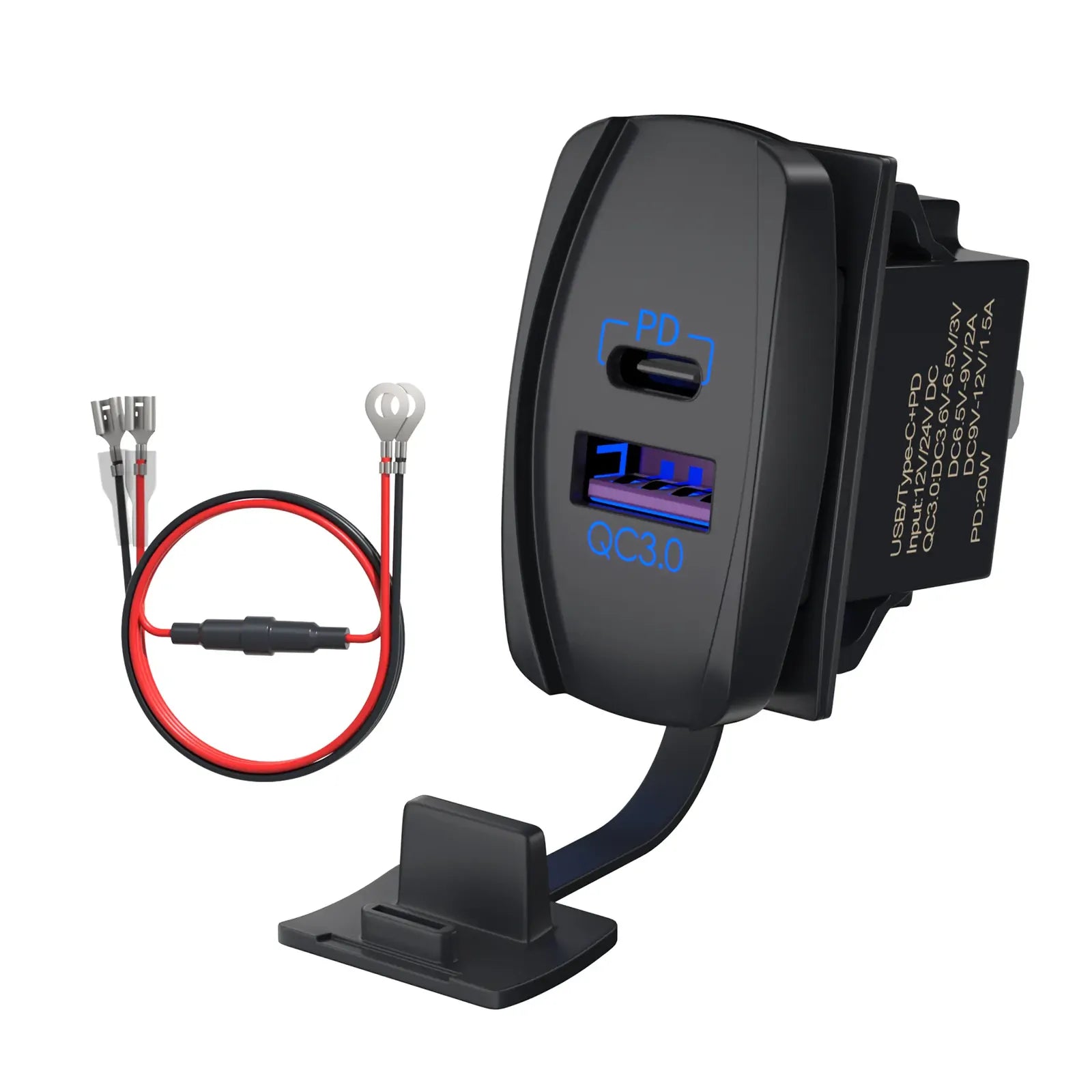Exotronic USB-C & USB QC3.0 Flush Mount Socket Main Image