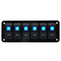 Exotronic 12/24V 6x LED Rocker Marine Switch Panel Main Image