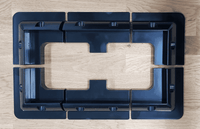 Exotronic Black Solar Panel ABS Plastic Corner plus Mid Brackets 5