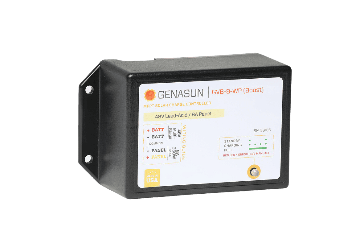 Genasun 8A MPPT 48V Voltage Boost (Lead-Acid) - Waterproof Solar Charge Controller Main Image