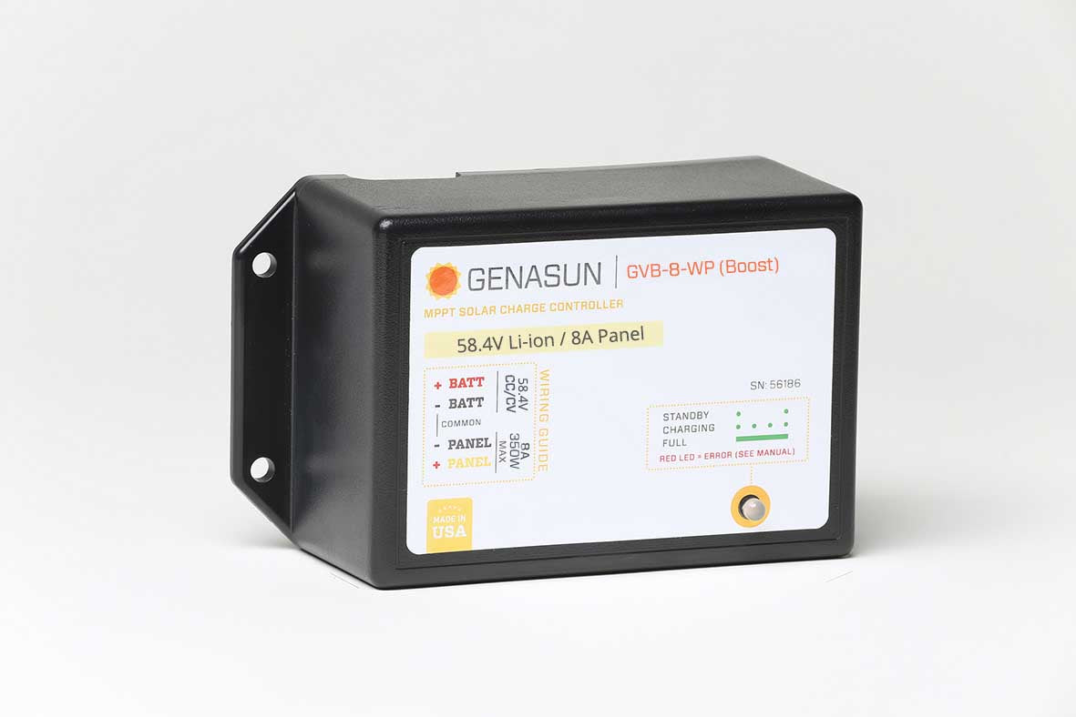 Genasun 58.4V 8A Waterproof MPPT Boost Charge Controller