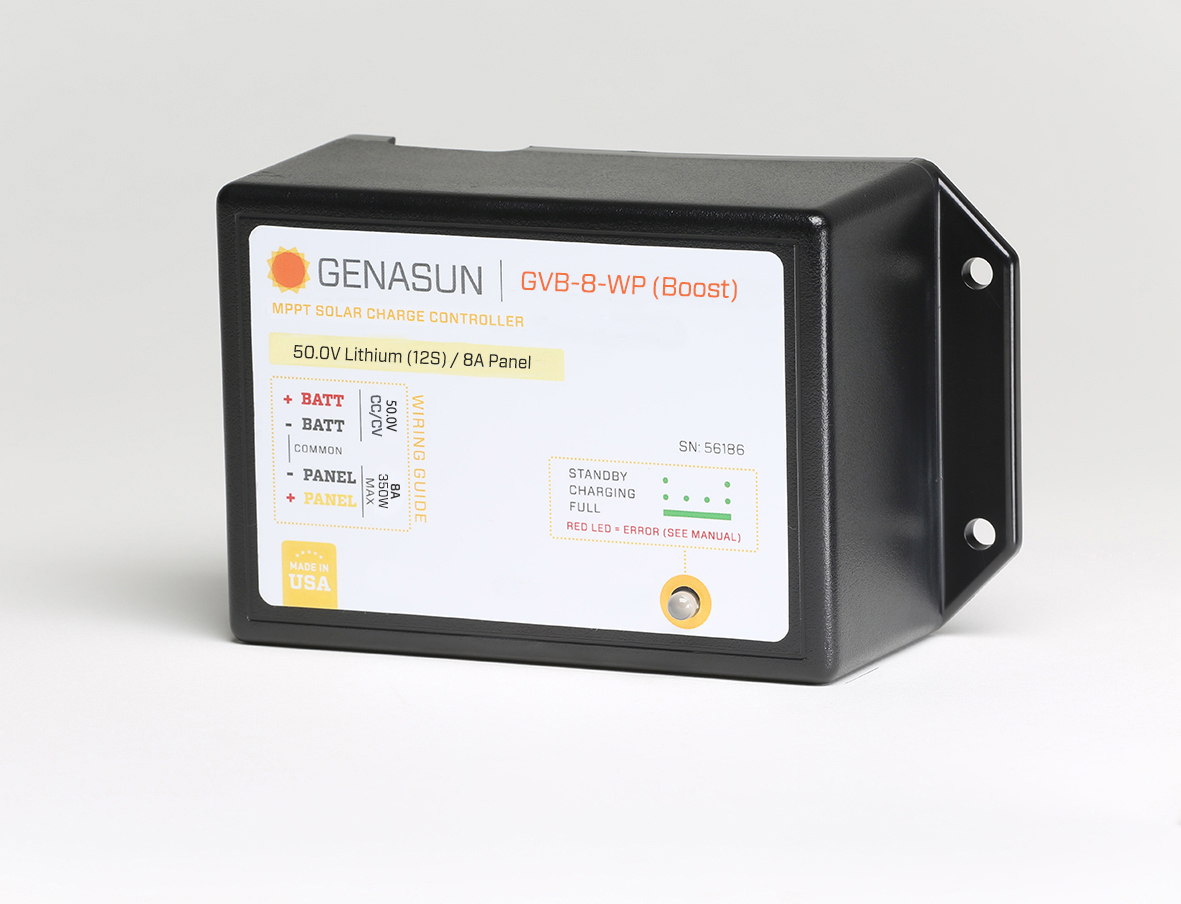 Genasun 50V 8A GVB-8-WP Lithium MPPT Boost Charge Controller