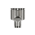 Exotronic 'Y' 10mm OD 304 Stainless Steel PTFE Tube Joiner