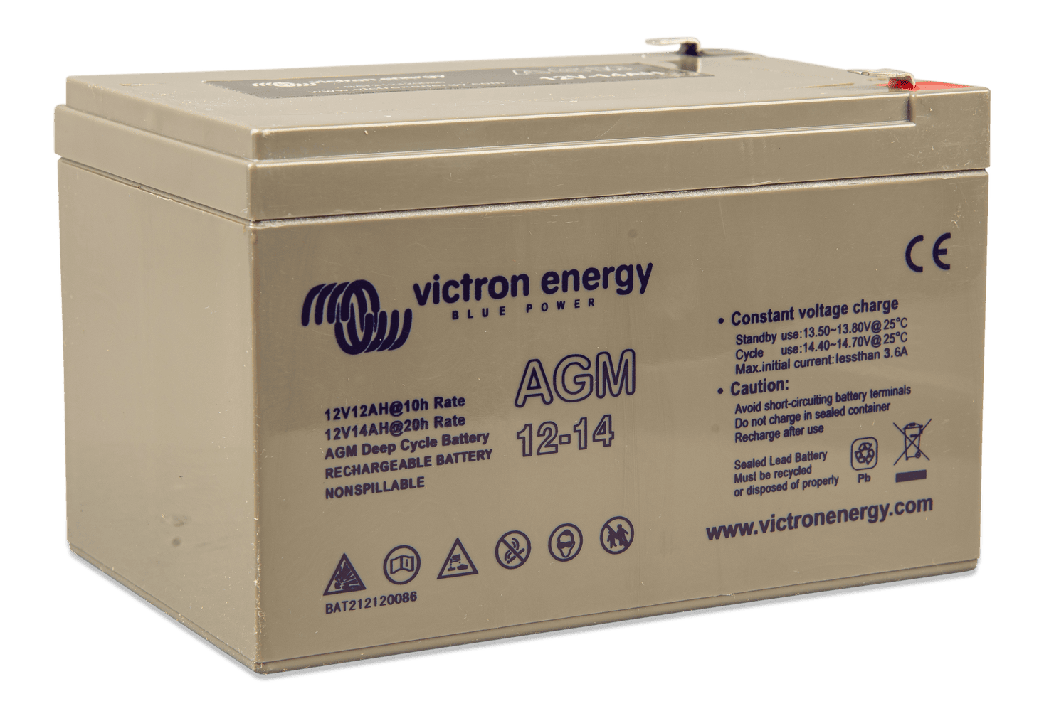 Victron 12V 14Ah AGM Deep Cycle Battery 1
