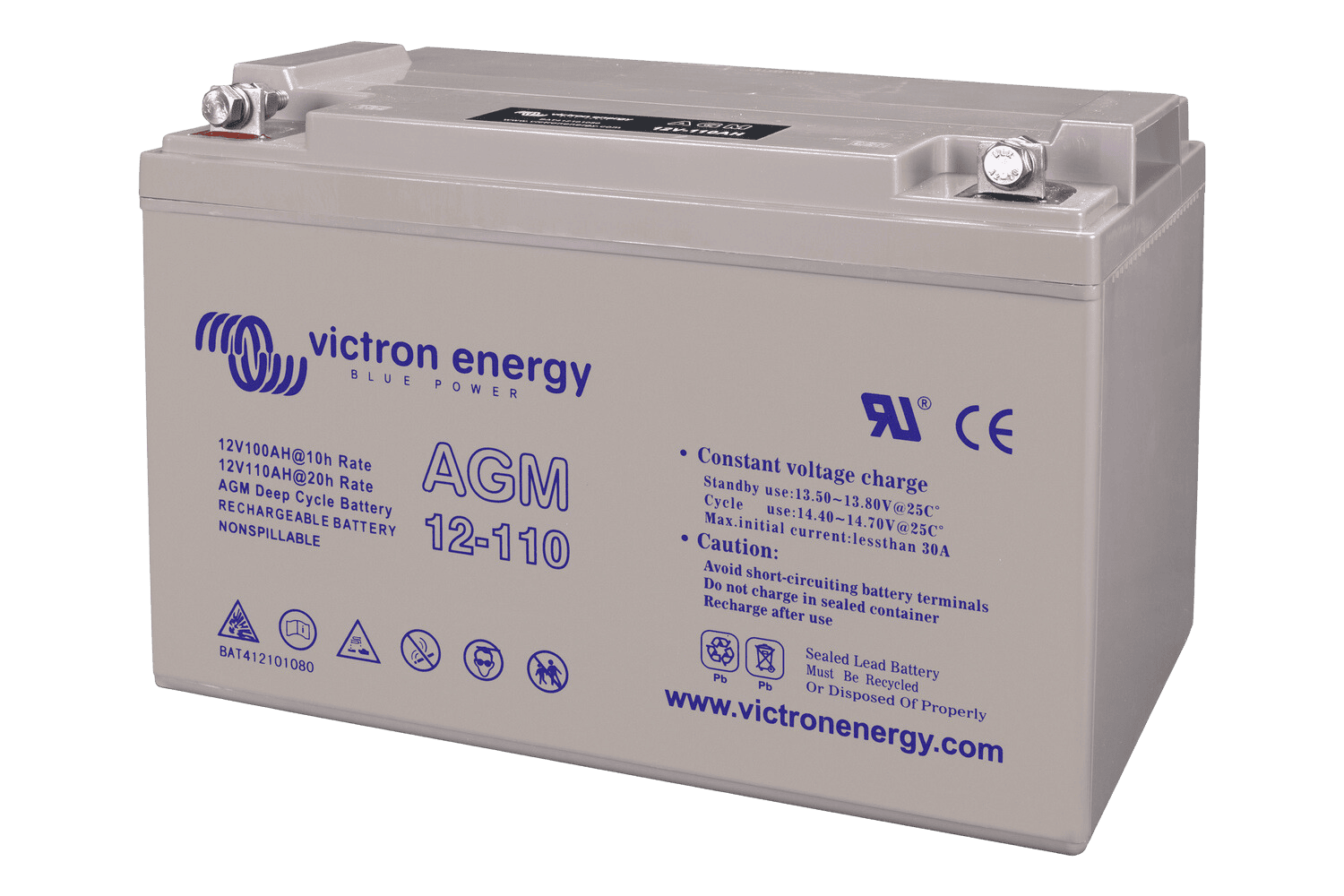 Victron 12V 110Ah AGM Deep Cycle Battery 2