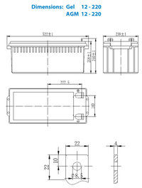 Victron 12V 220Ah AGM Deep Cycle Battery 4