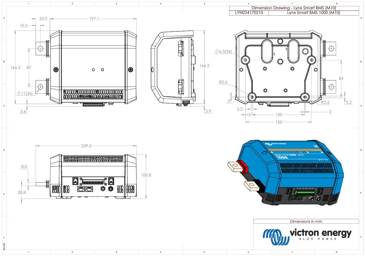 Victron Lynx Smart BMS 1000 NG (NextGen) M10 7
