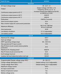 Victron 48V 6000VA Multi RS Solar 48/6000/100-450/80 Inverter/Charger/MPPT 450V/100A 8