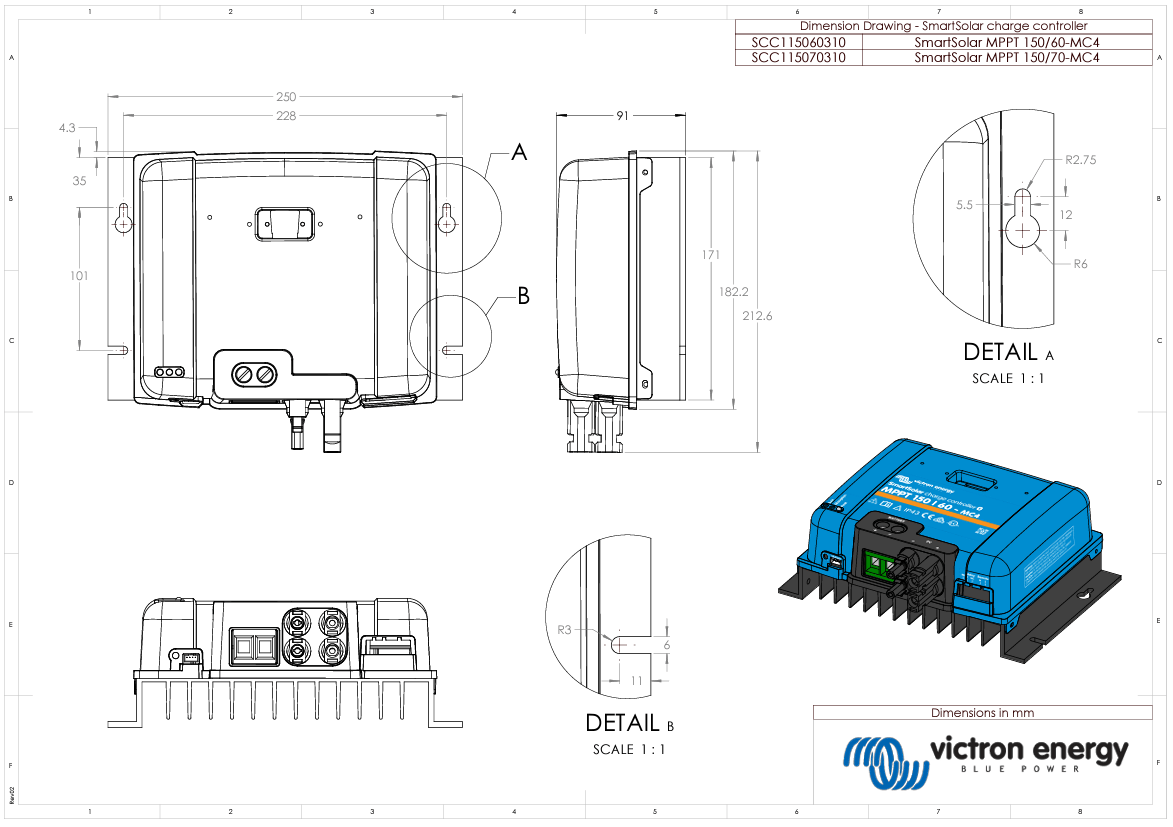 Victron 12/24/48V 60A SmartSolar MPPT 150/60-MC4 Bluetooth Solar Charge Controller 7
